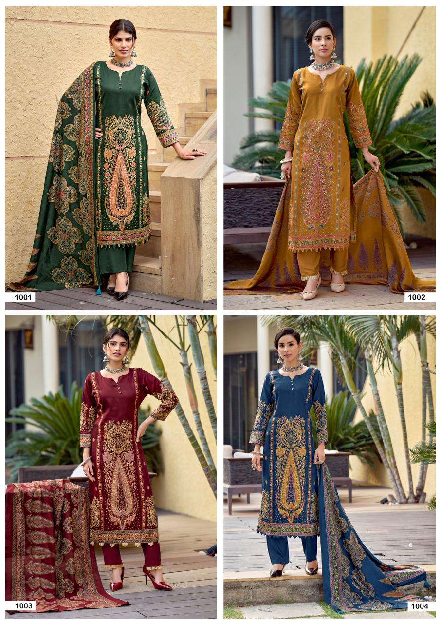 Mumtaz Arts Saptrangi Viscose Dress Material - Amrah Wholesale