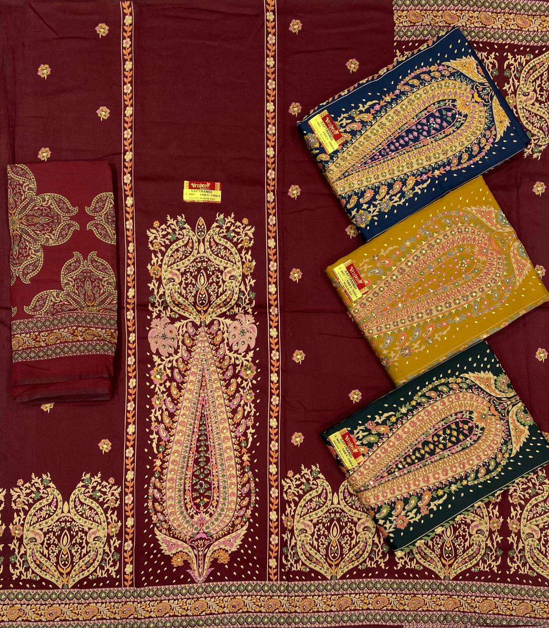 Mumtaz Arts Saptrangi Viscose Dress Material - Amrah Wholesale