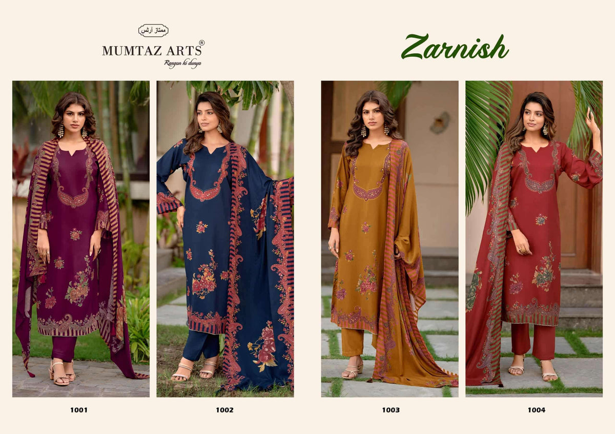 Mumtaz Arts Zarnish Viscose Pashmina Dress Material