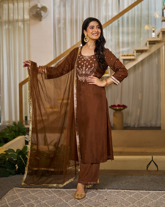 Amrah Wholesale Mv 661 Kurti Pant Dupatta Set - Amrah Wholesale