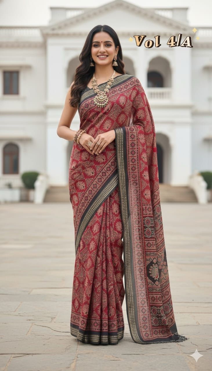 Myra Vol 19 Cotton Silk Digital Printed Zari Weaving Saree
