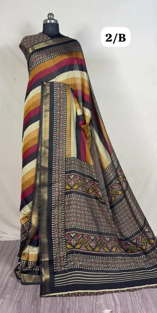 Myra Vol 19 Cotton Silk Digital Printed Zari Weaving Saree