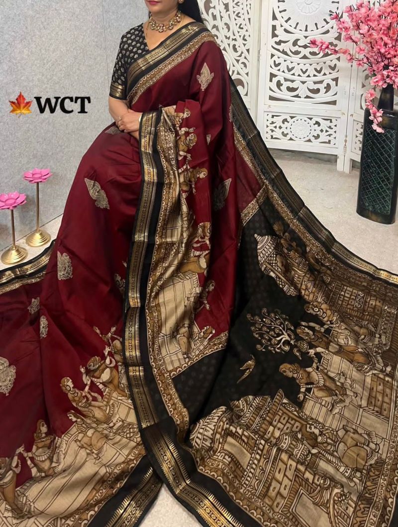 Myra Vol 20 Cotton Silk Printed Zari Border Saree