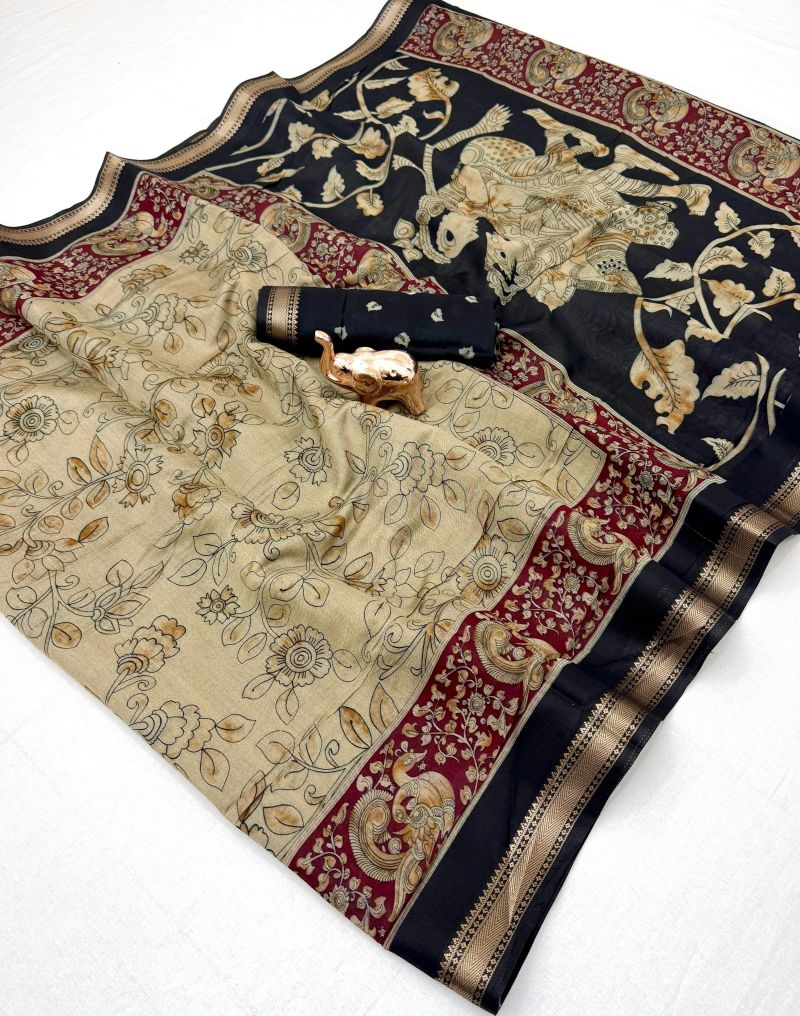 Myra Vol 20 Cotton Silk Printed Zari Border Saree