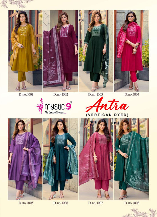 Mystic 9 Antra Vol 1 Vertican Kurti Pant Dupatta Set