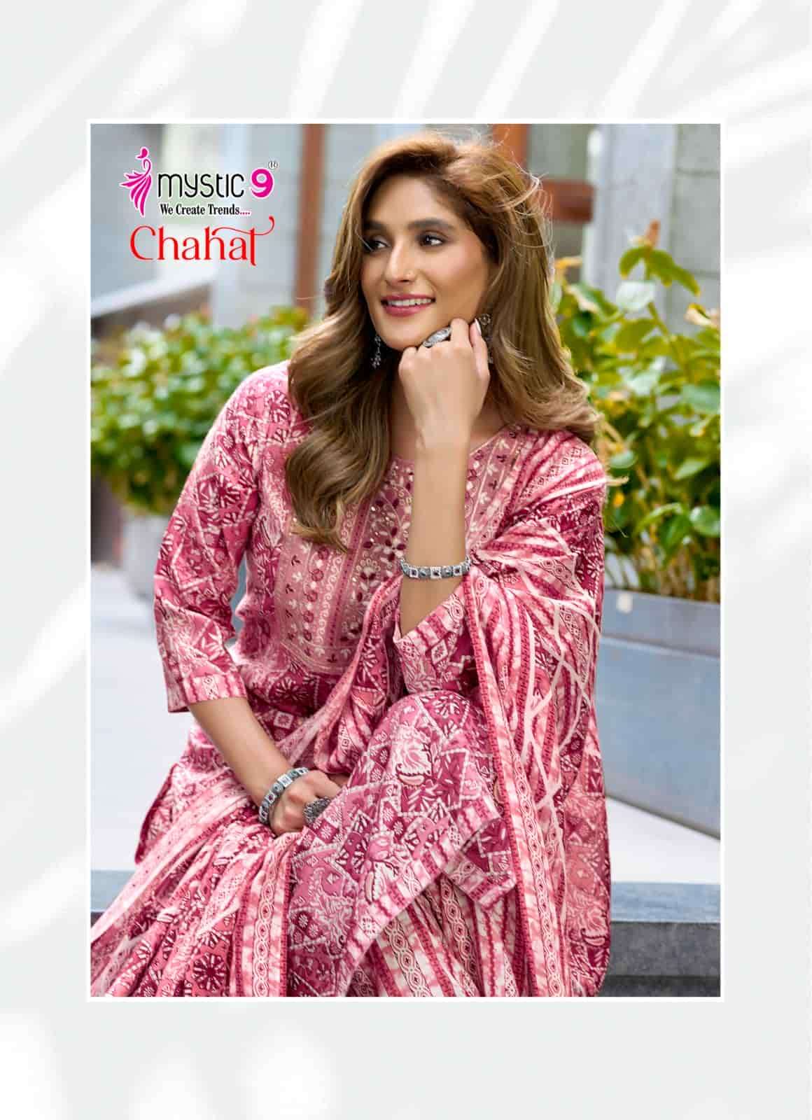 Mystic 9 Chahat Vol 1 Rayon Kurti Pant Dupatta Set