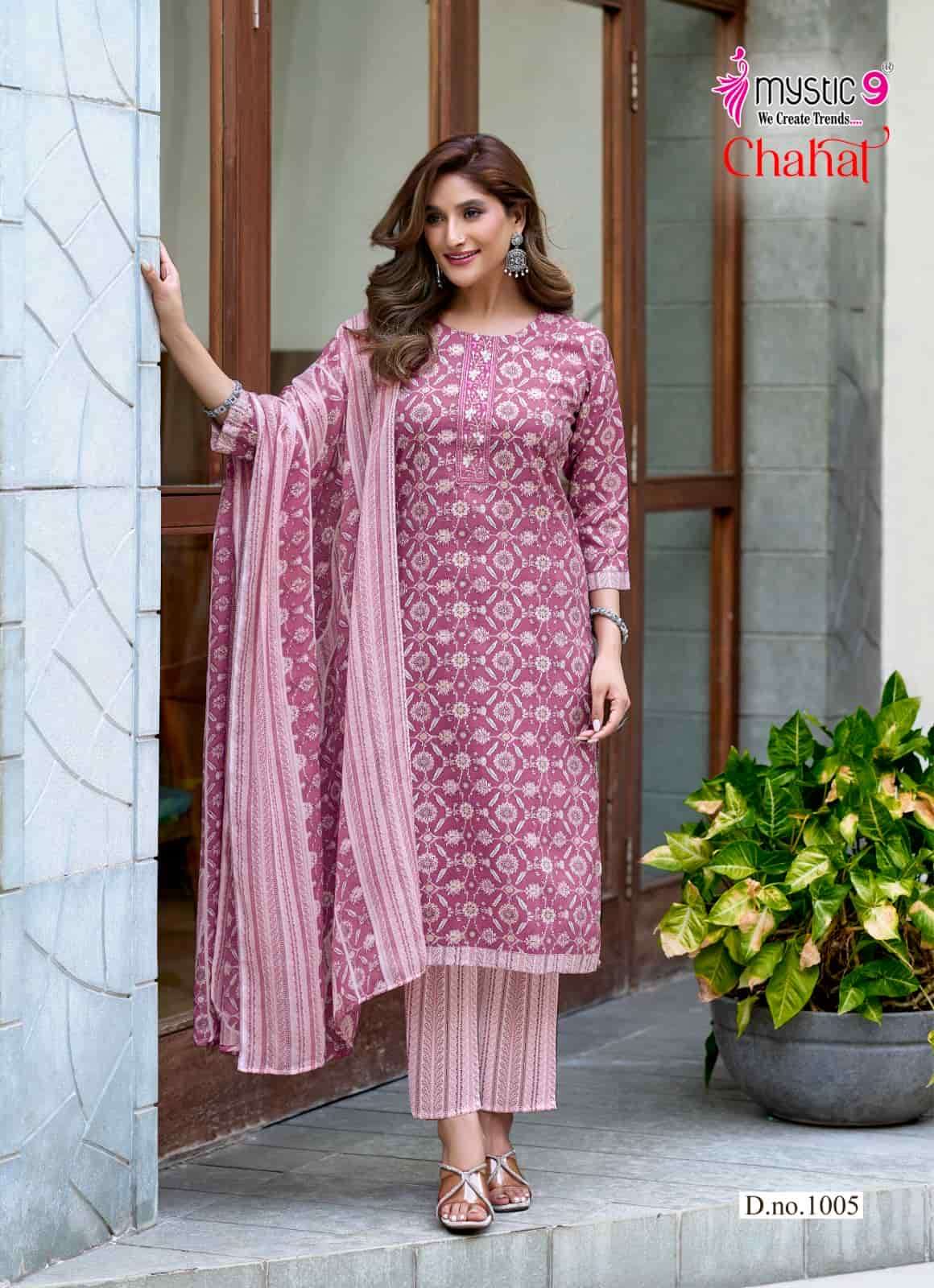 Mystic 9 Chahat Vol 1 Rayon Kurti Pant Dupatta Set