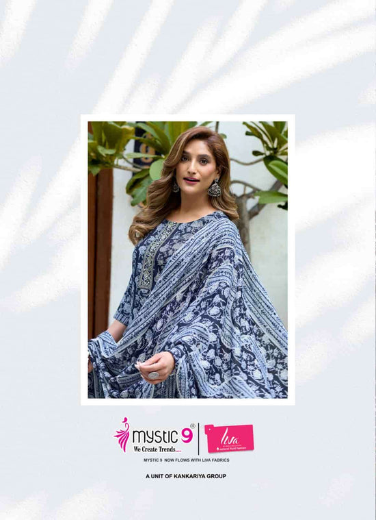 Mystic 9 Chahat Vol 1 Rayon Kurti Pant Dupatta Set