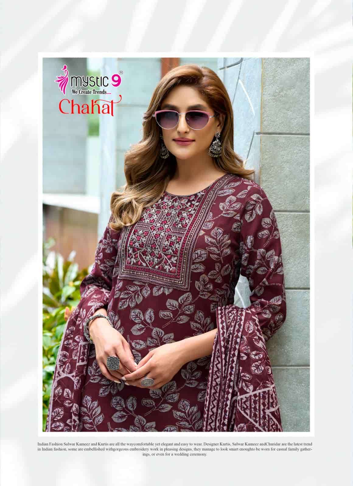 Mystic 9 Chahat Vol 1 Rayon Kurti Pant Dupatta Set