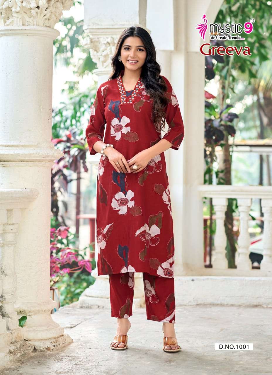 Mystic 9 Greeva Co Ord Set Wholesale Catalogue - Amrah Wholesale