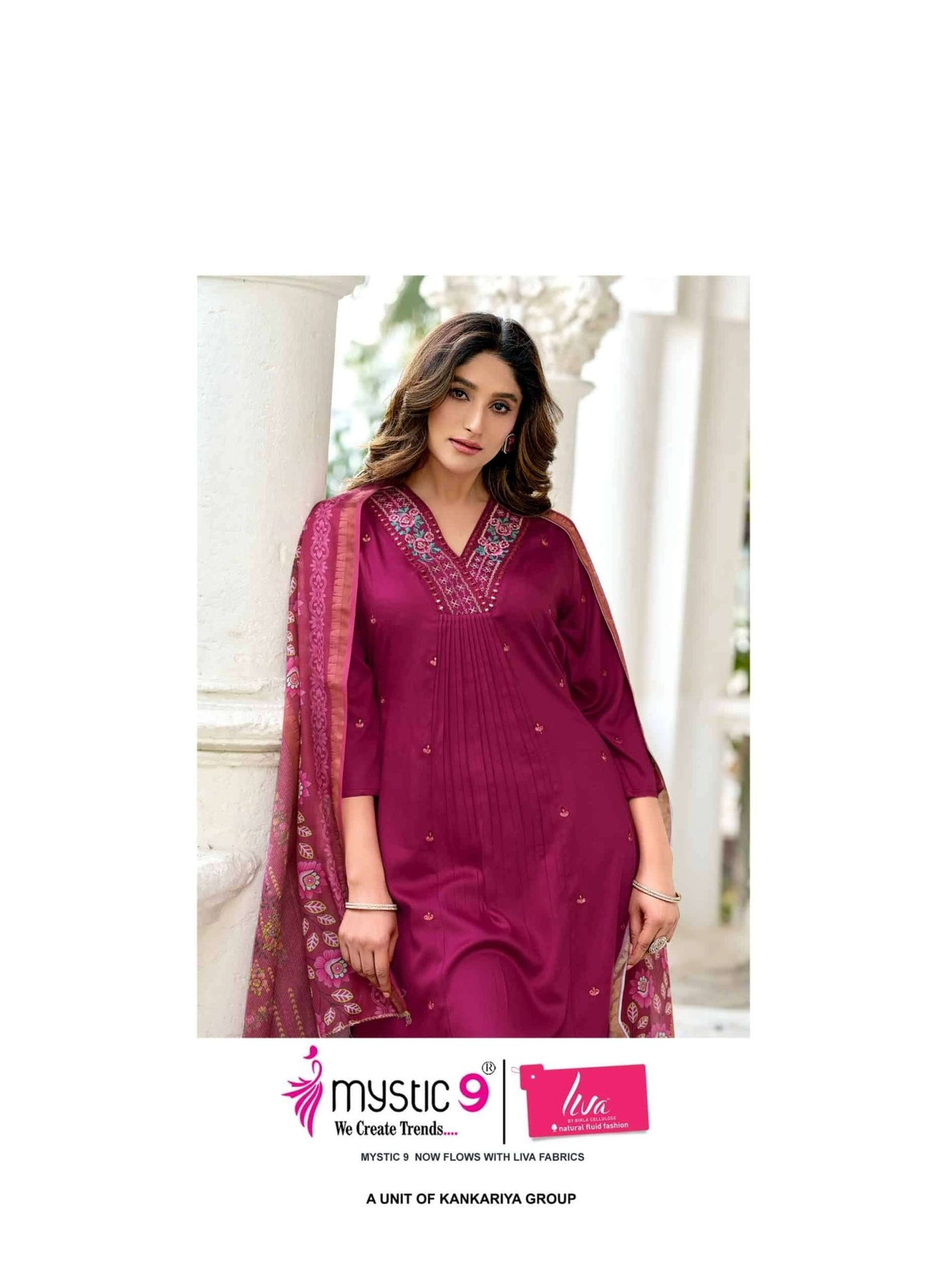 Mystic 9 Hetvi Vol 1 Gajji Silk Kurti Pant Dupatta Set - Amrah Wholesale