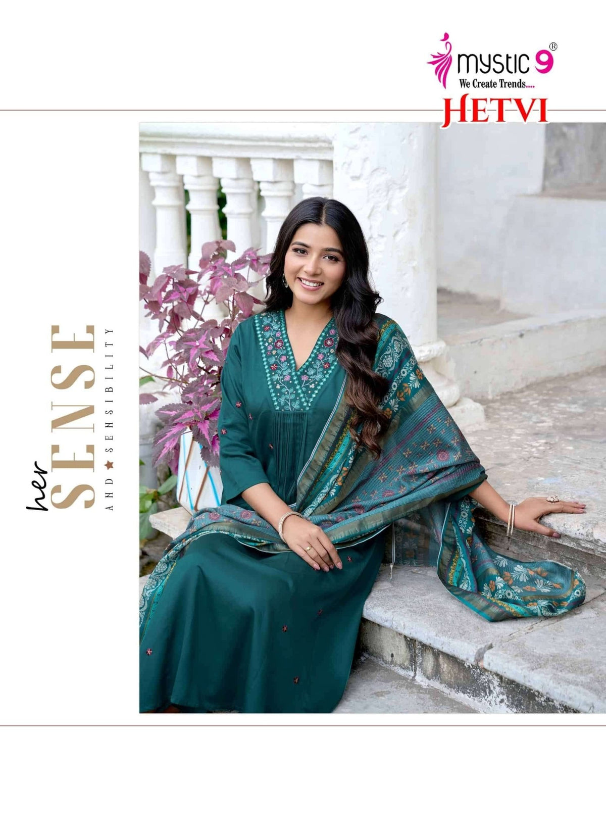 Mystic 9 Hetvi Vol 1 Gajji Silk Kurti Pant Dupatta Set - Amrah Wholesale