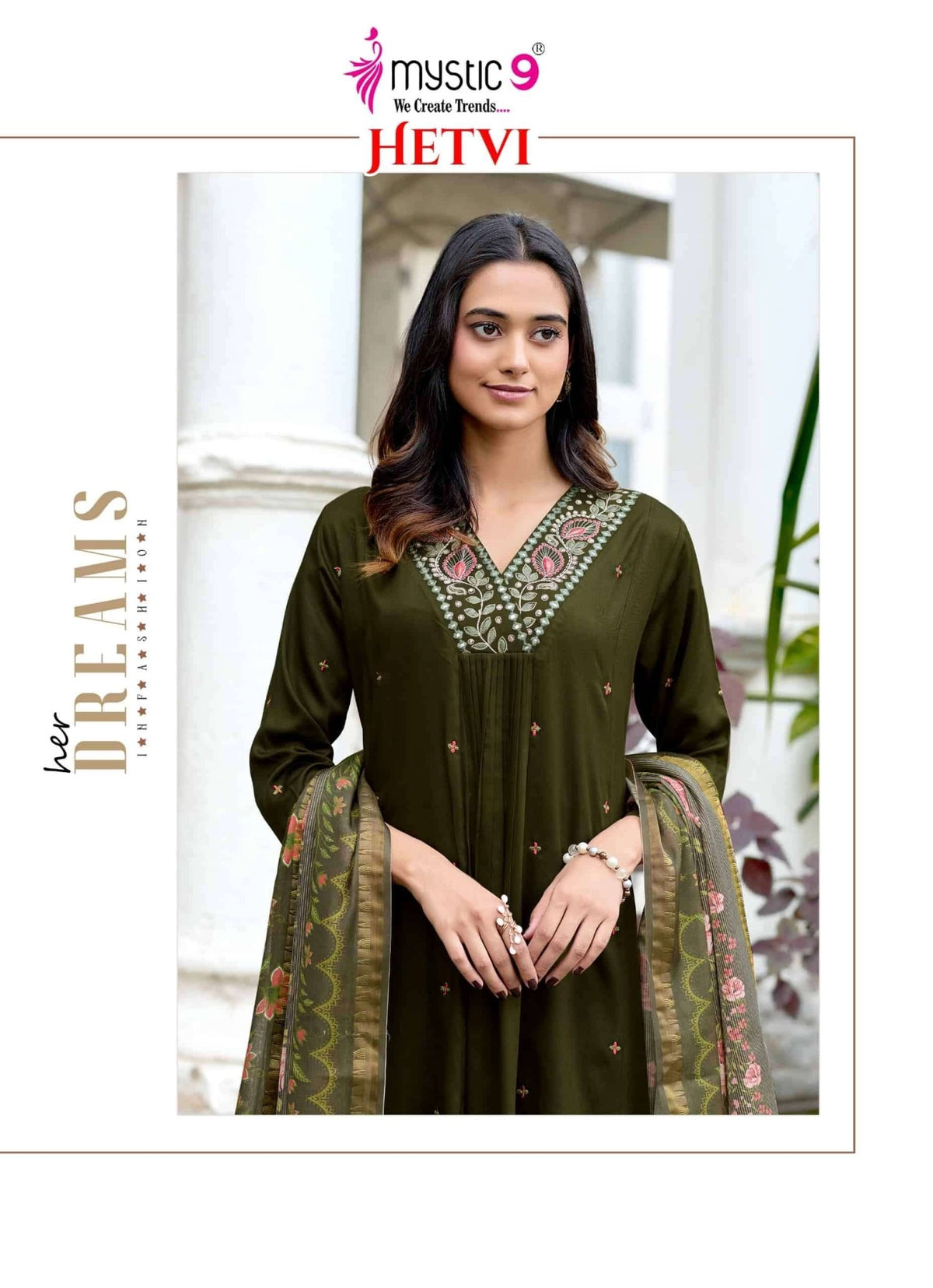 Mystic 9 Hetvi Vol 1 Gajji Silk Kurti Pant Dupatta Set - Amrah Wholesale