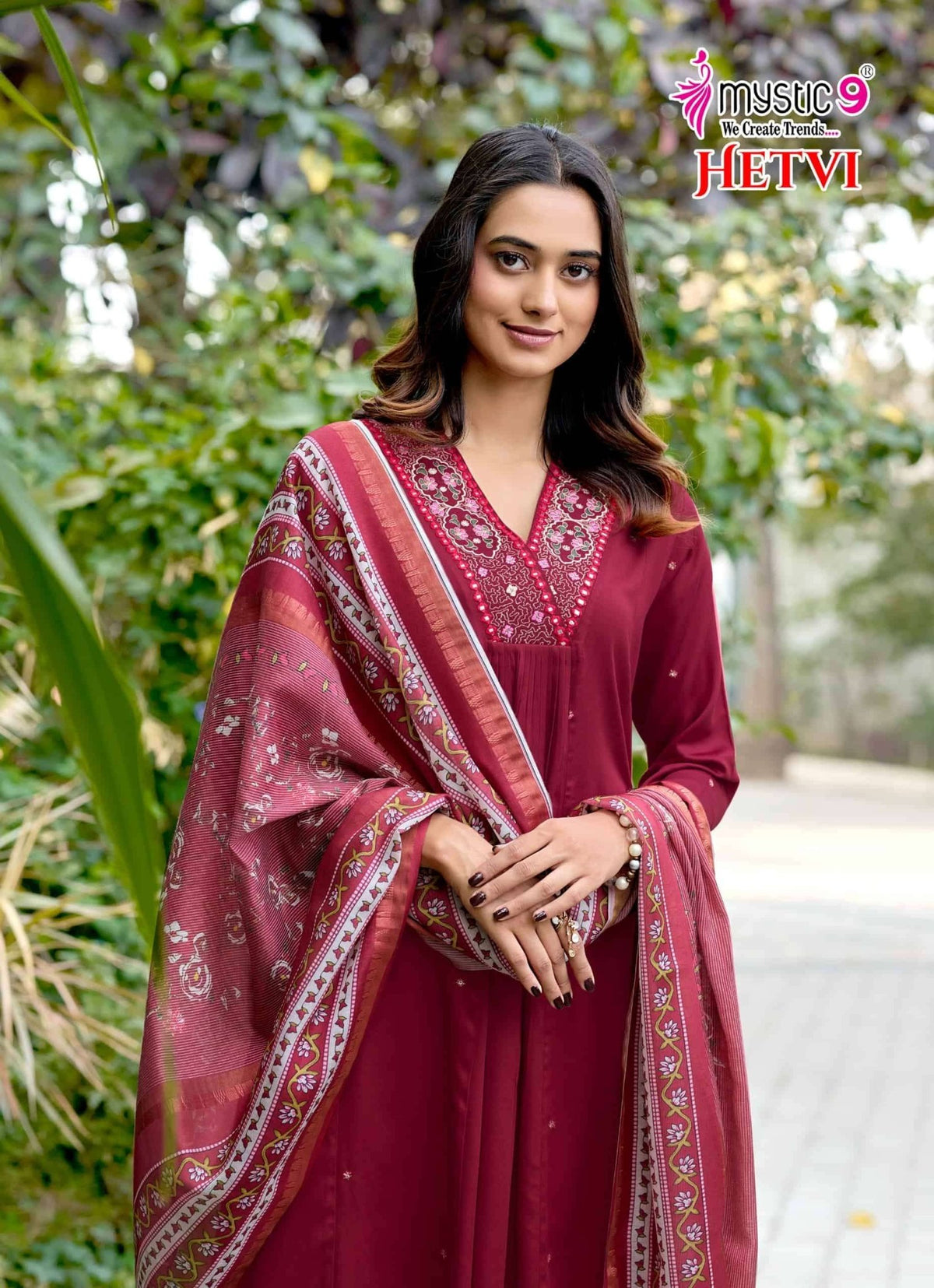 Mystic 9 Hetvi Vol 1 Gajji Silk Kurti Pant Dupatta Set - Amrah Wholesale