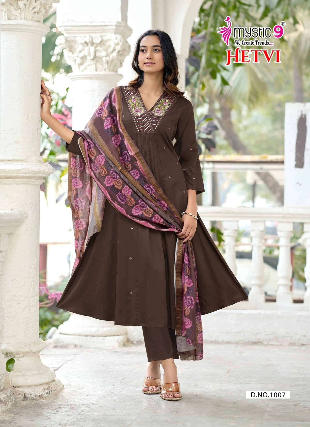 Mystic 9 Hetvi Vol 1 Gajji Silk Kurti Pant Dupatta Set - Amrah Wholesale
