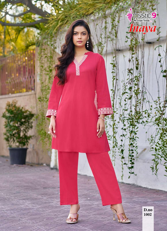 Mystic 9 Inaya Vol 1 Viscose Slub Lycra Co-Ord Set