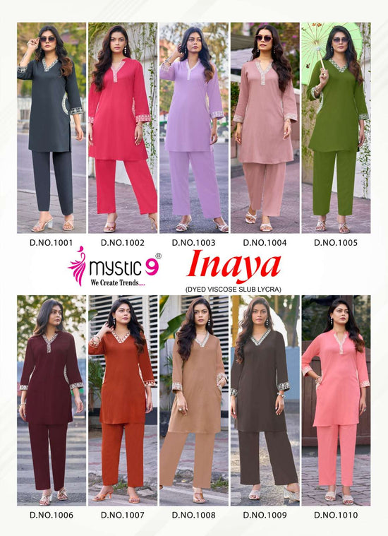 Mystic 9 Inaya Vol 1 Viscose Slub Lycra Co-Ord Set
