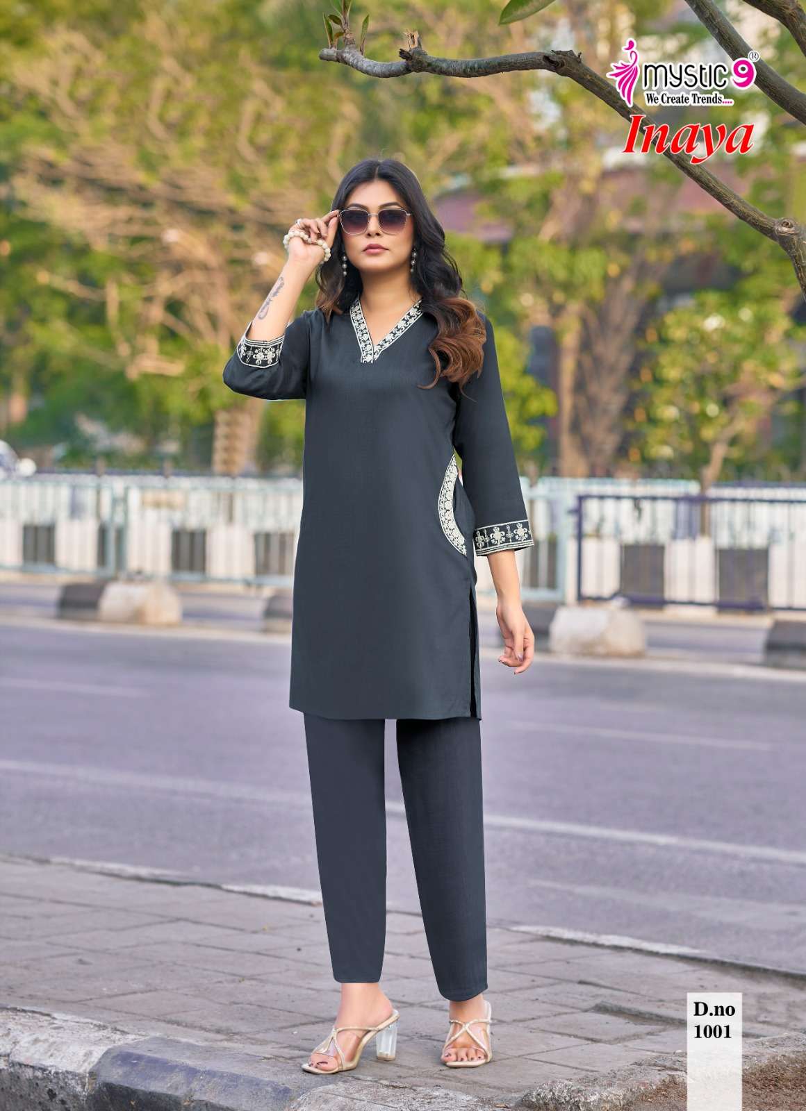 Mystic 9 Inaya Vol 1 Viscose Slub Lycra Co-Ord Set