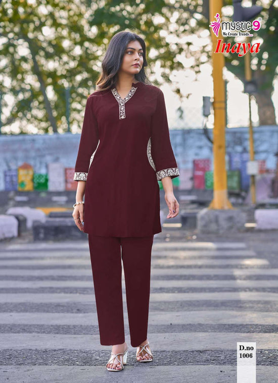 Mystic 9 Inaya Vol 1 Viscose Slub Lycra Co-Ord Set
