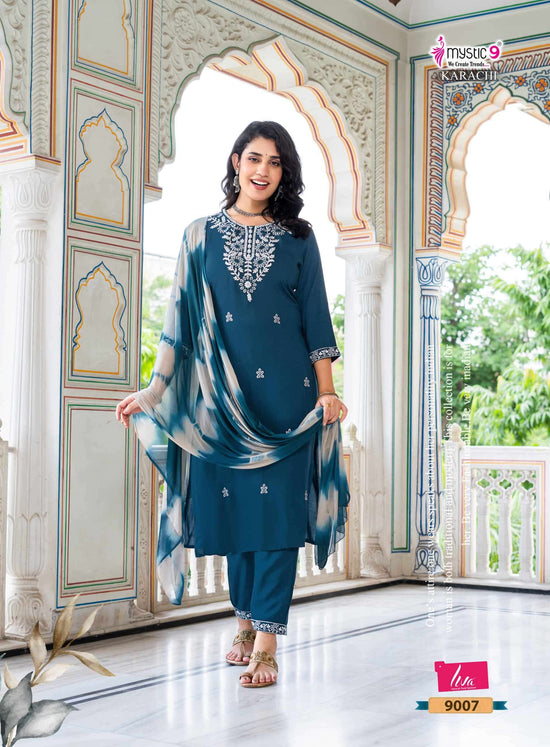 Mystic 9 Karachi Vol 9 Dresses Set Wholesale Catalogue - Amrah Wholesale