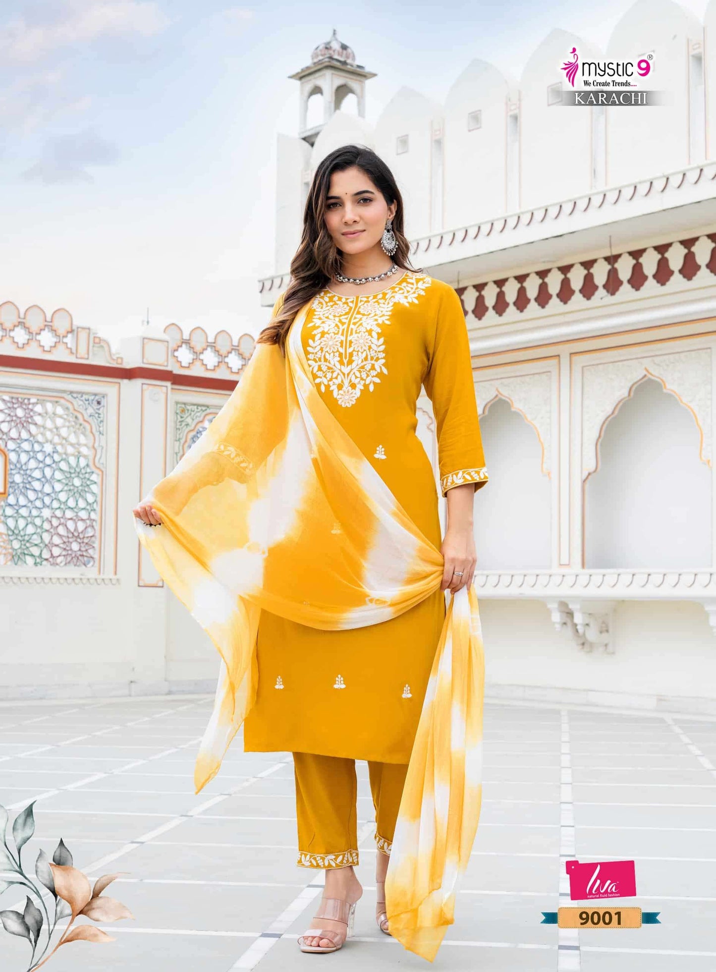 Mystic 9 Karachi Vol 9 Dresses Set Wholesale Catalogue - Amrah Wholesale