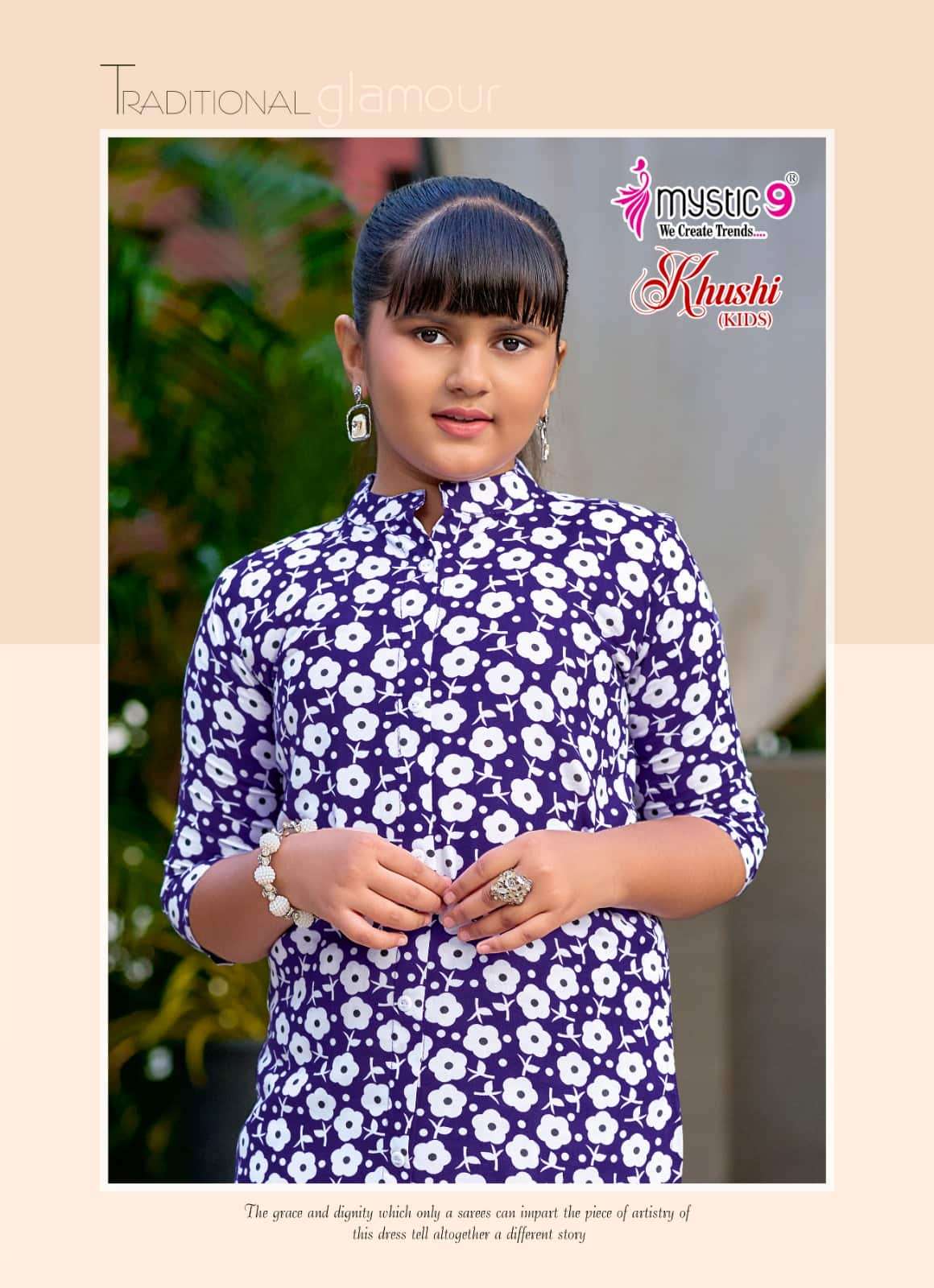 Mystic 9 Khushi Kids Vol 5 Heavy Viscose Printed Kids Wear Co Ord Set