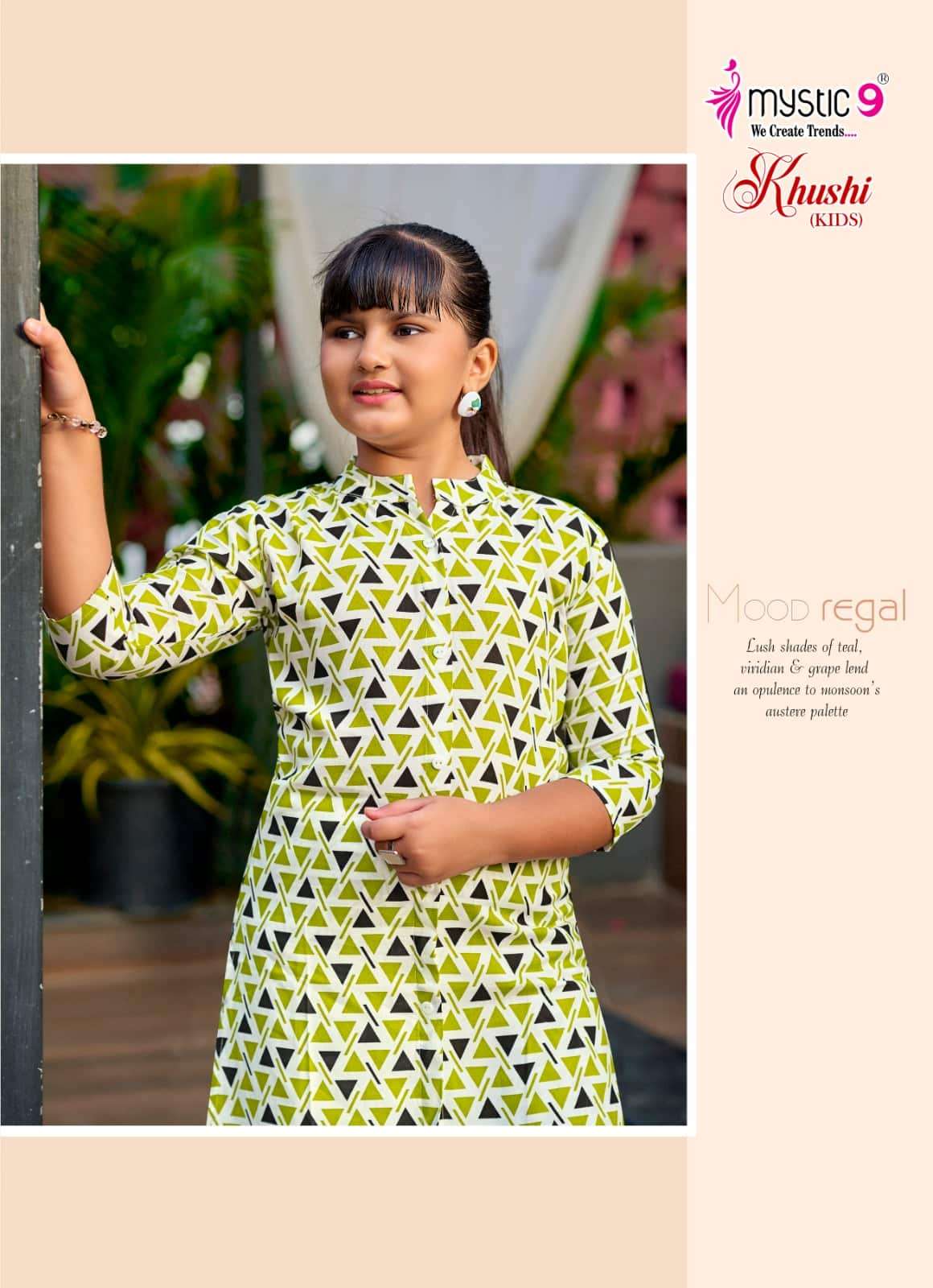 Mystic 9 Khushi Kids Vol 5 Heavy Viscose Printed Kids Wear Co Ord Set