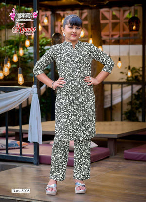 Mystic 9 Khushi Kids Vol 5 Heavy Viscose Printed Kids Wear Co Ord Set