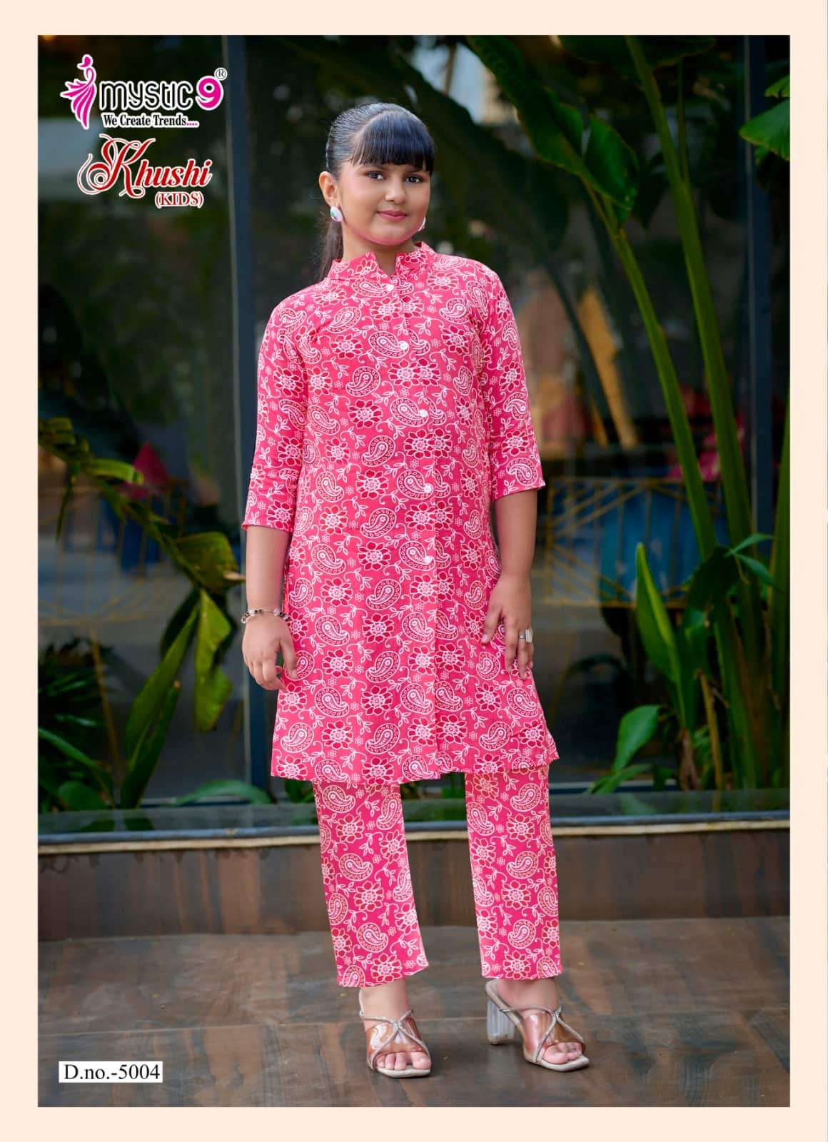 Mystic 9 Khushi Kids Vol 5 Heavy Viscose Printed Kids Wear Co Ord Set