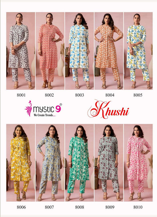 Mystic 9 Khushi Vol 8 Premium Viscose Co Ord Set