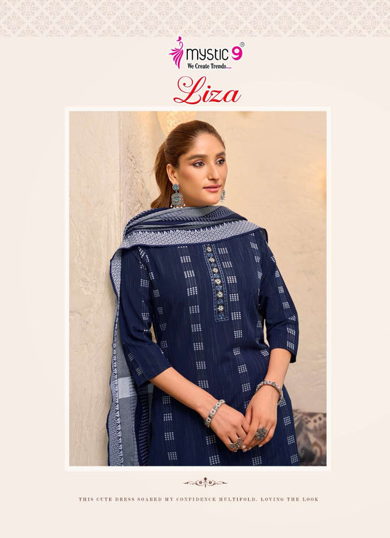 Mystic 9 Liza Vol 5 Handloom Cotton Kurti Pant Dupatta Set - Amrah Wholesale