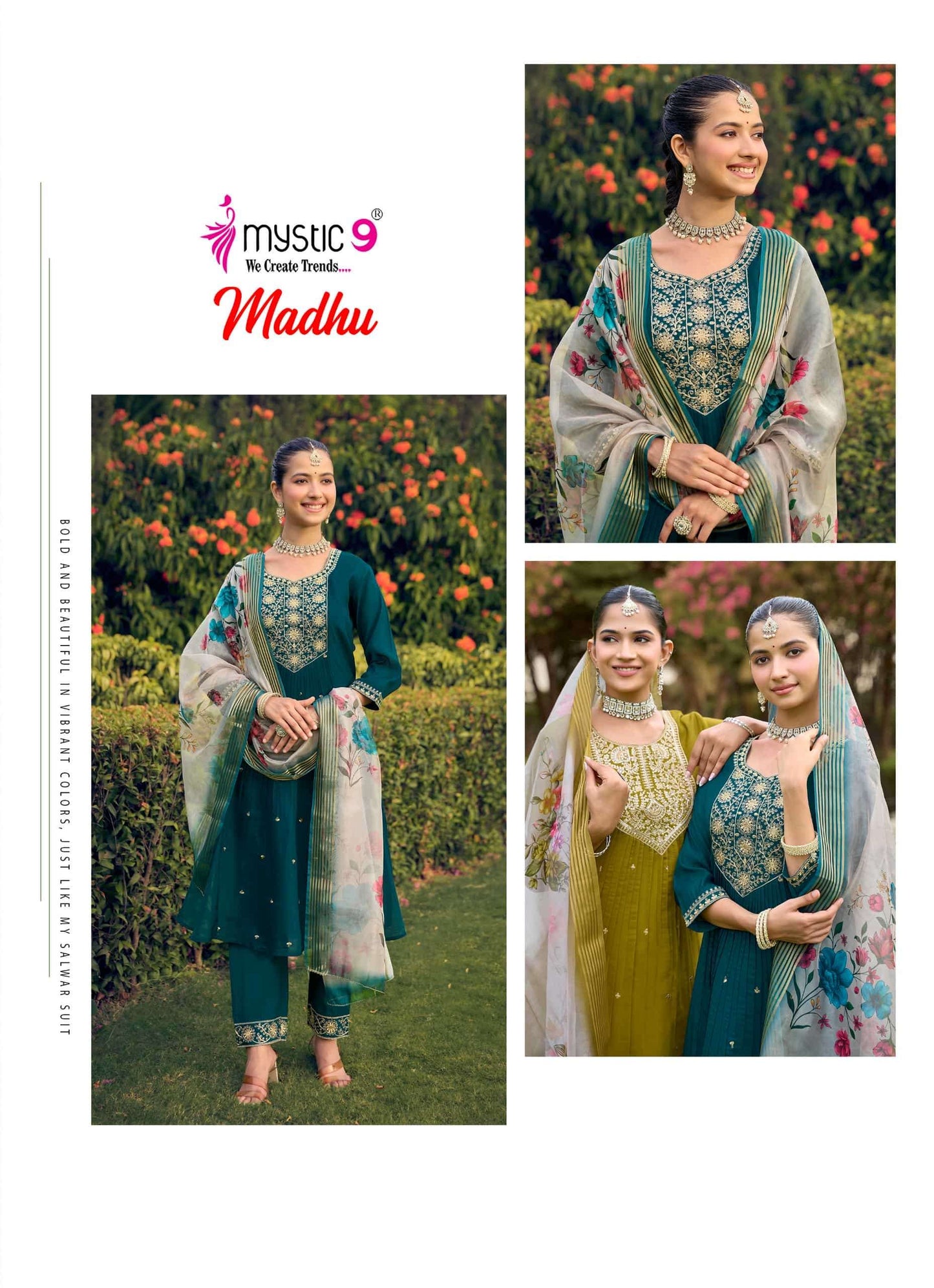 Mystic 9 Madhu Vol 1 Mul Chanderi Salwar Suit Set