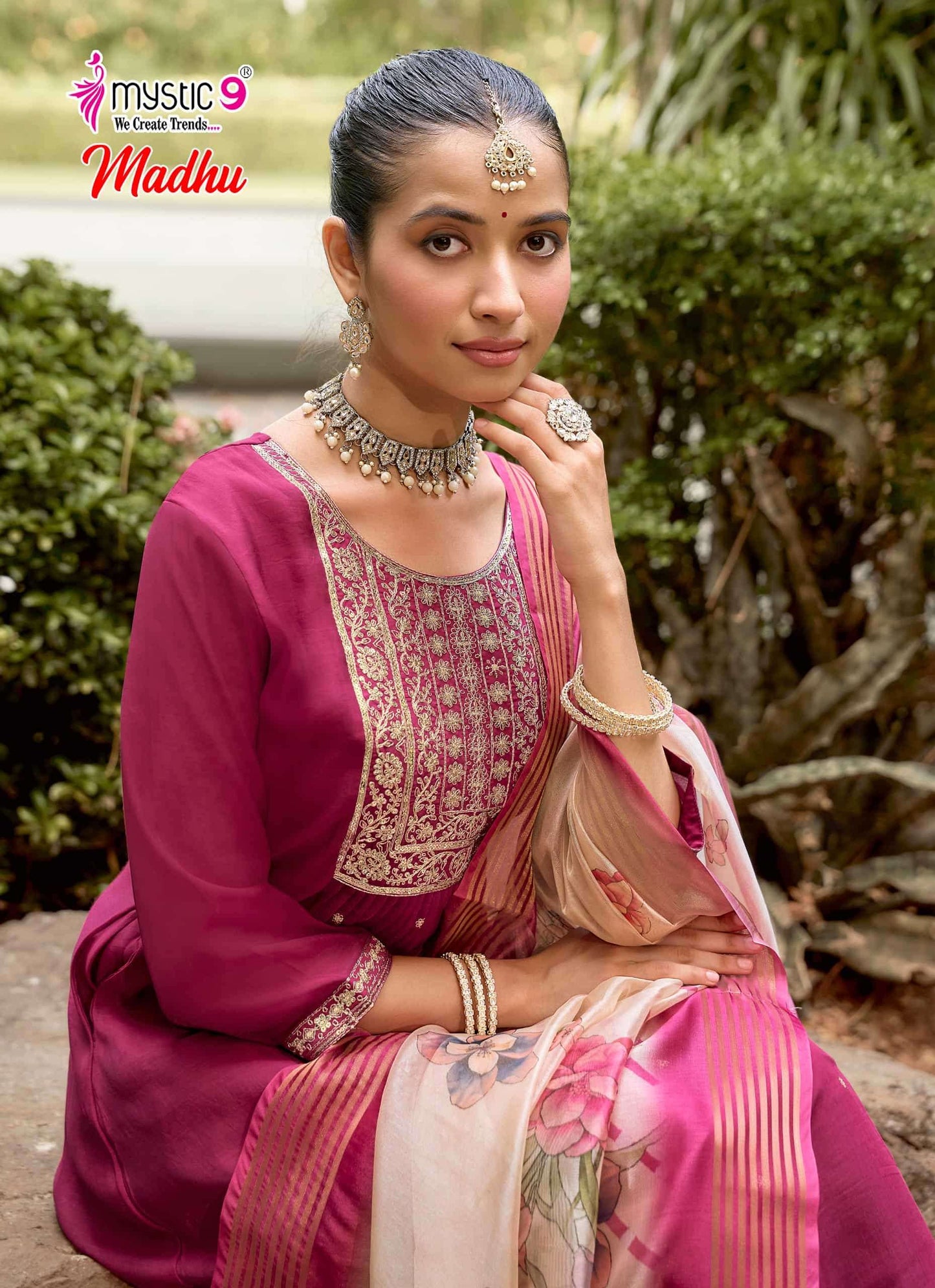 Mystic 9 Madhu Vol 1 Mul Chanderi Salwar Suit Set