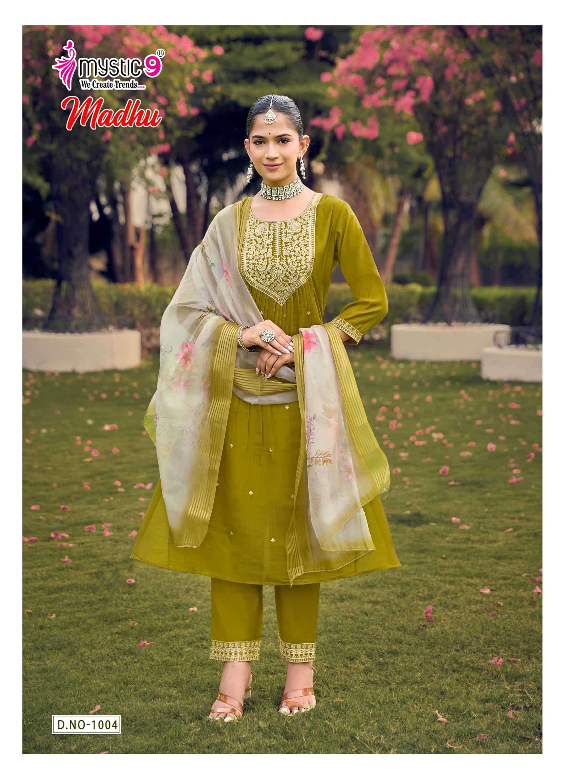 Mystic 9 Madhu Vol 1 Mul Chanderi Salwar Suit Set