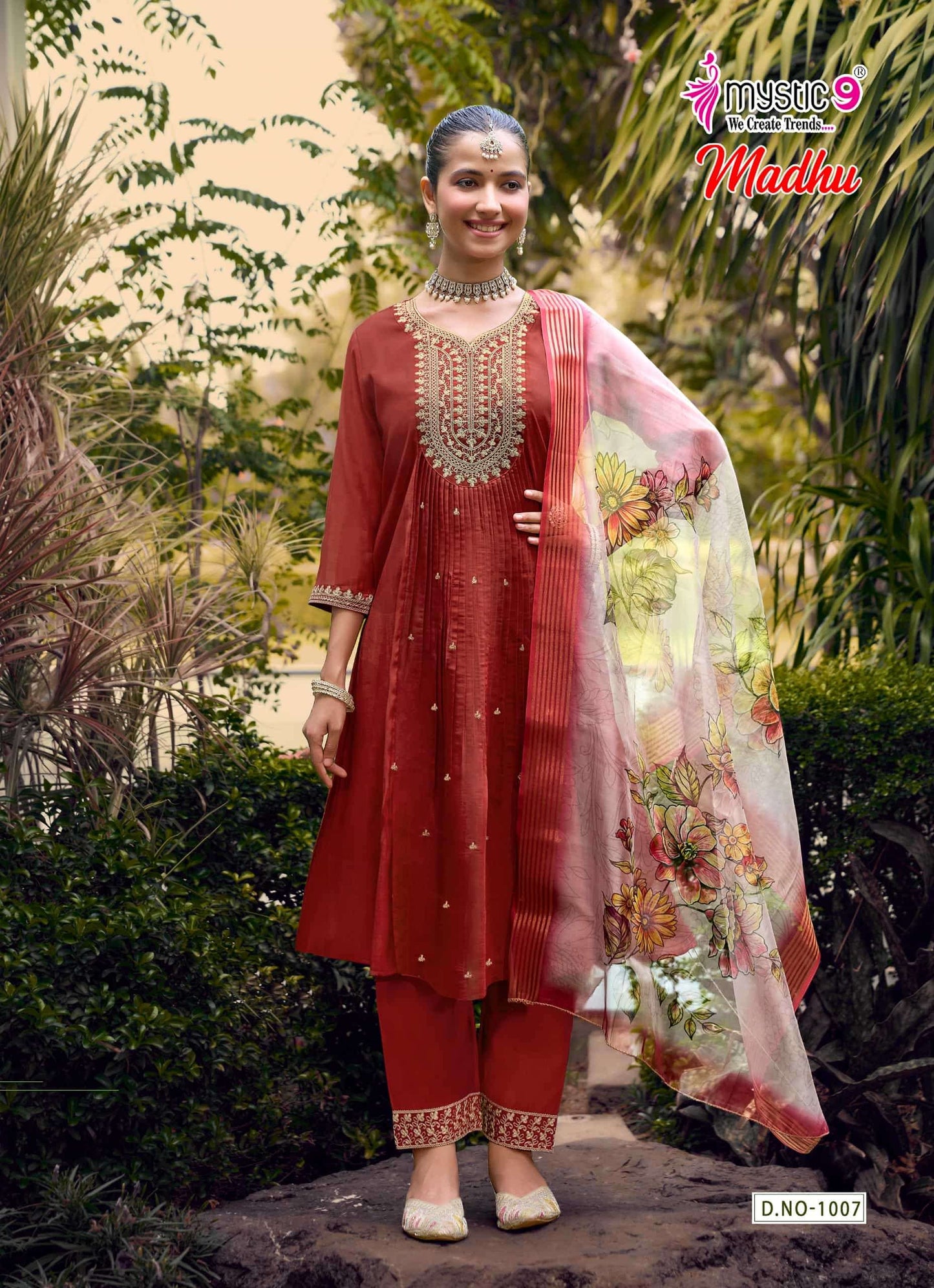 Mystic 9 Madhu Vol 1 Mul Chanderi Salwar Suit Set