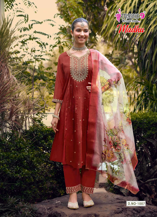 Mystic 9 Madhu Vol 1 Mul Chanderi Salwar Suit Set