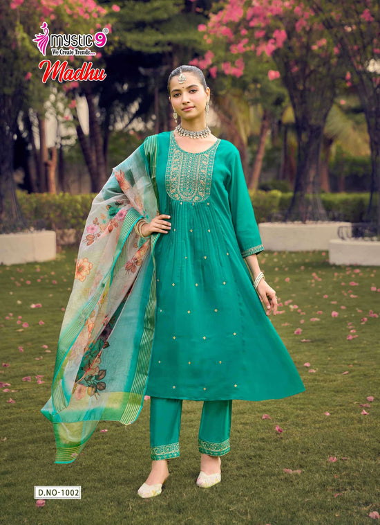 Mystic 9 Madhu Vol 1 Mul Chanderi Salwar Suit Set