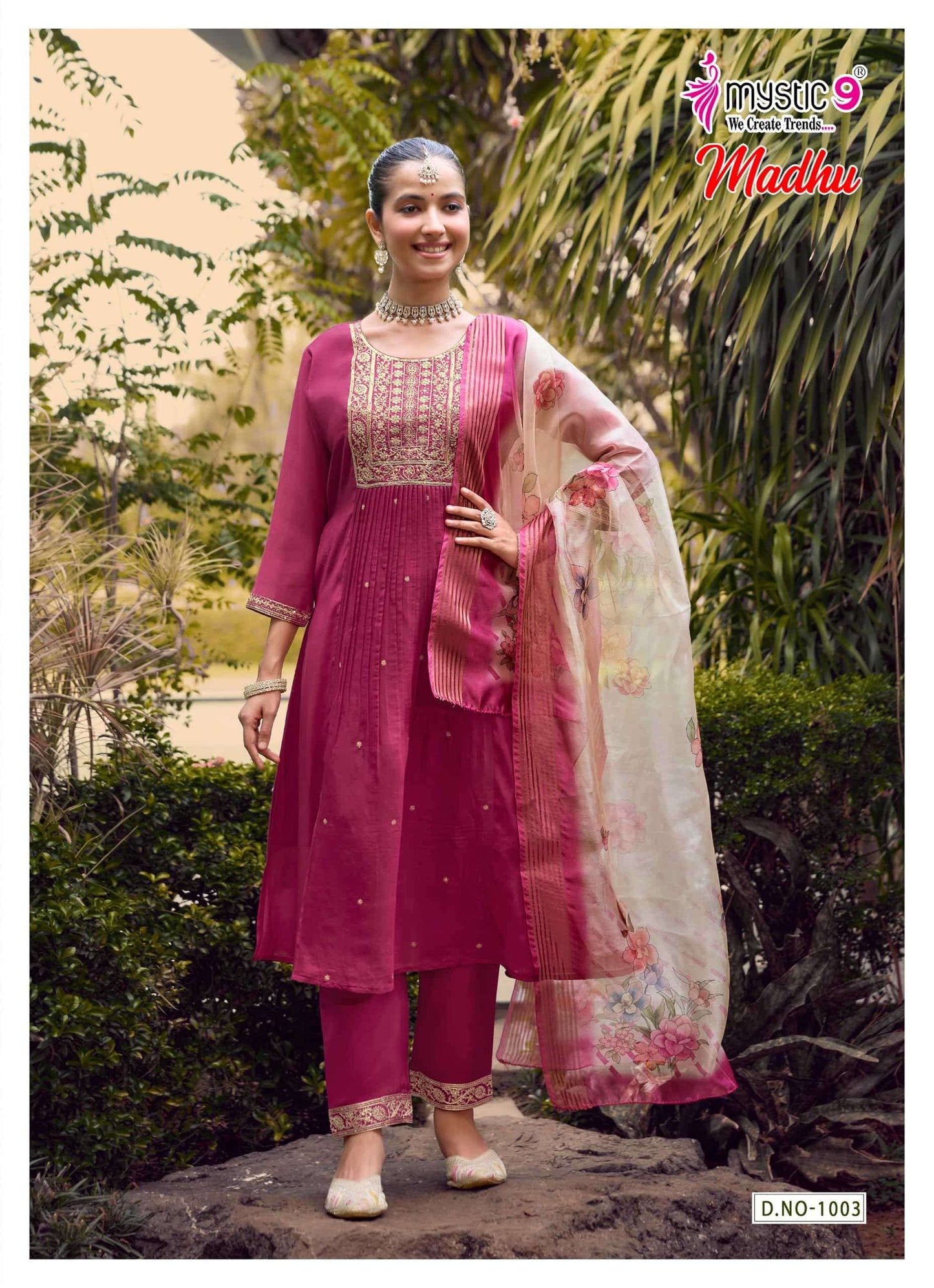 Mystic 9 Madhu Vol 1 Mul Chanderi Salwar Suit Set