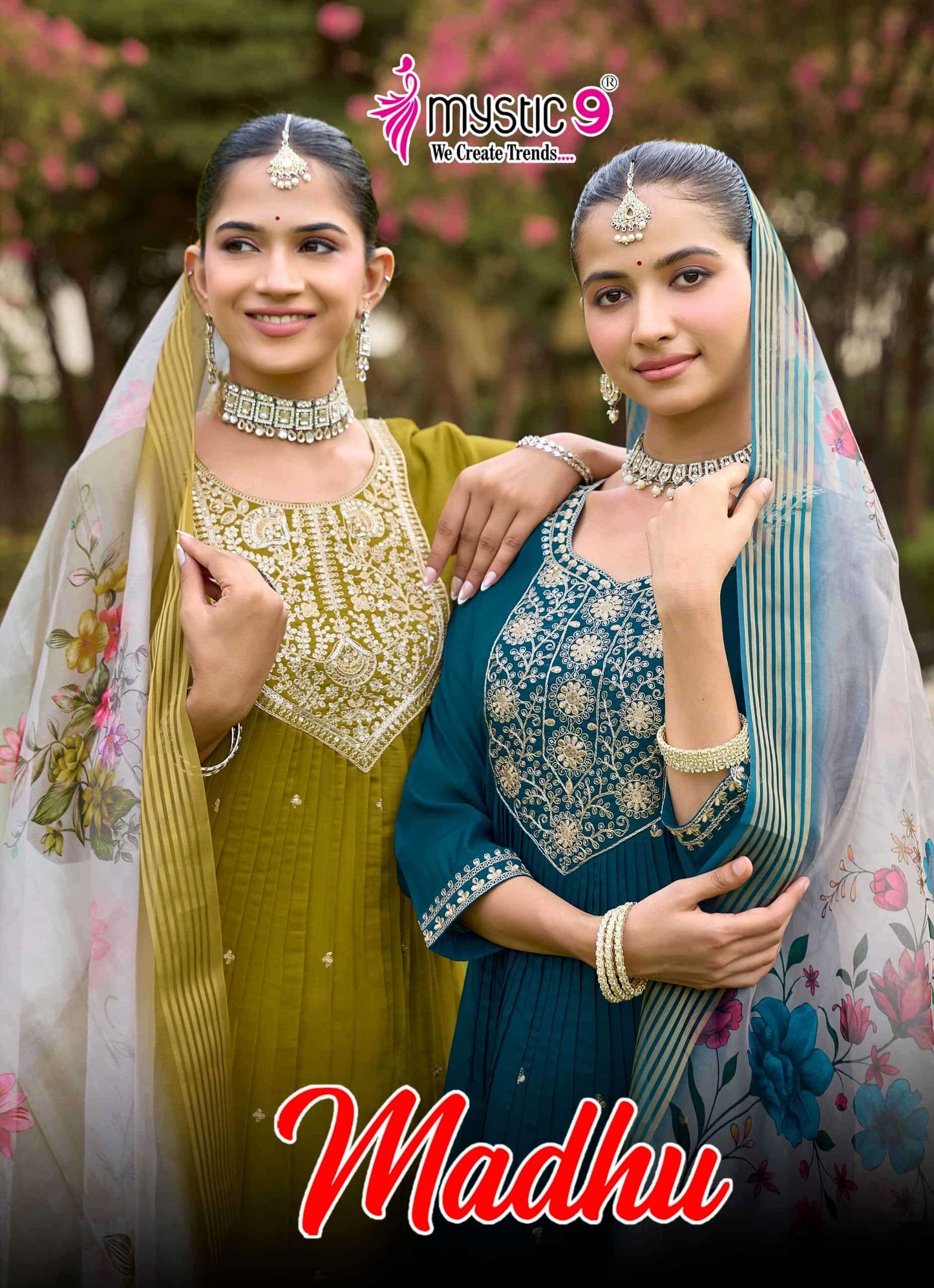 Mystic 9 Madhu Vol 1 Mul Chanderi Salwar Suit Set