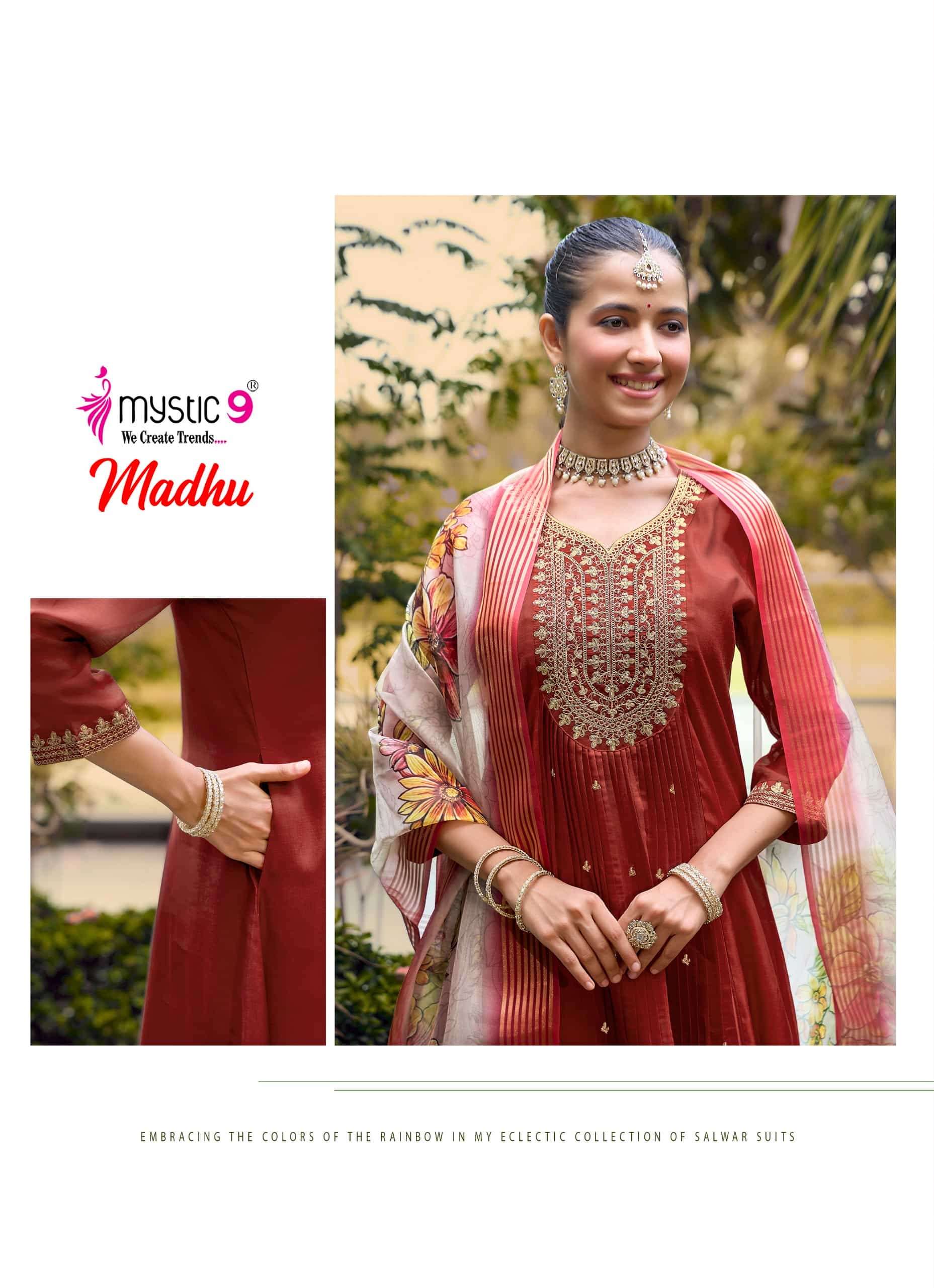 Mystic 9 Madhu Vol 1 Mul Chanderi Salwar Suit Set