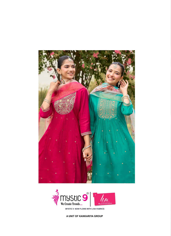 Mystic 9 Madhu Vol 1 Mul Chanderi Salwar Suit Set