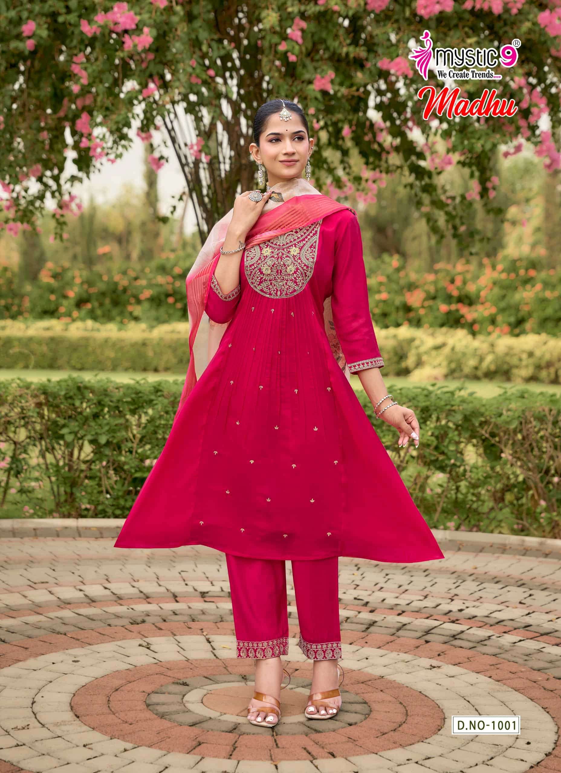 Mystic 9 Madhu Vol 1 Mul Chanderi Salwar Suit Set