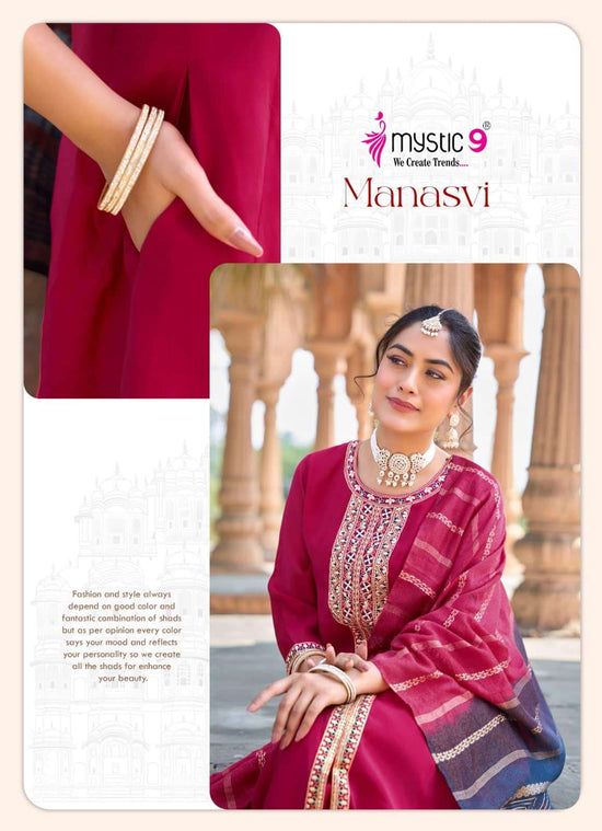 Mystic 9 Manasvi Vol 1 Kurti Set Wholesale Catalogue - Amrah Wholesale