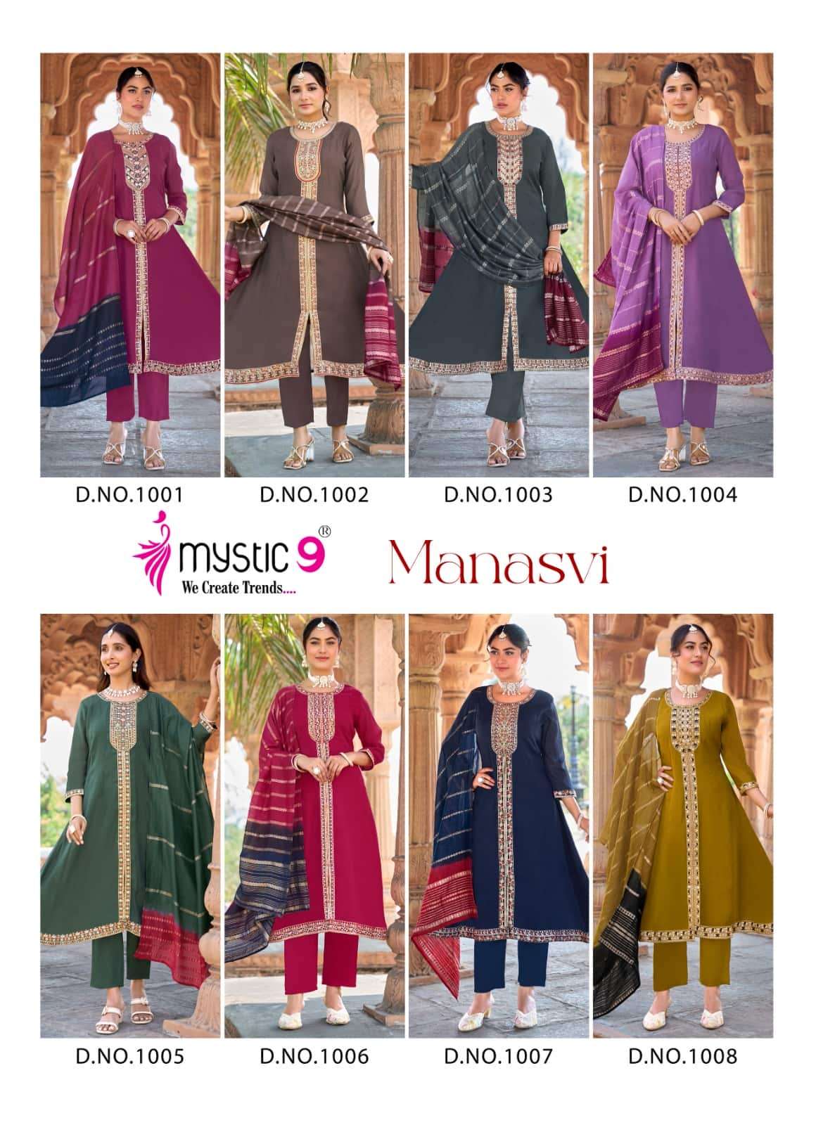 Mystic 9 Manasvi Vol 1 Kurti Set Wholesale Catalogue - Amrah Wholesale