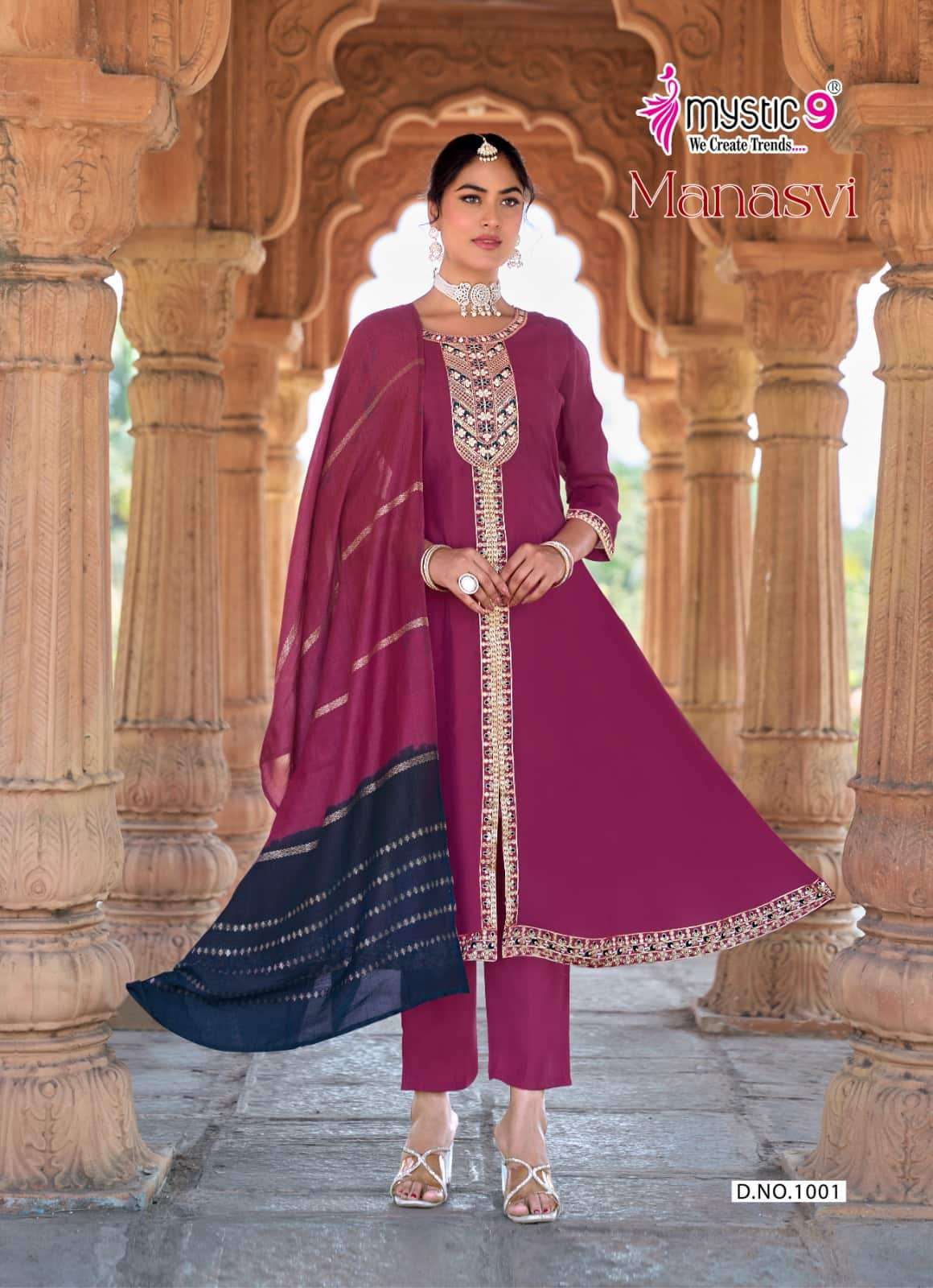 Mystic 9 Manasvi Vol 1 Kurti Set Wholesale Catalogue - Amrah Wholesale