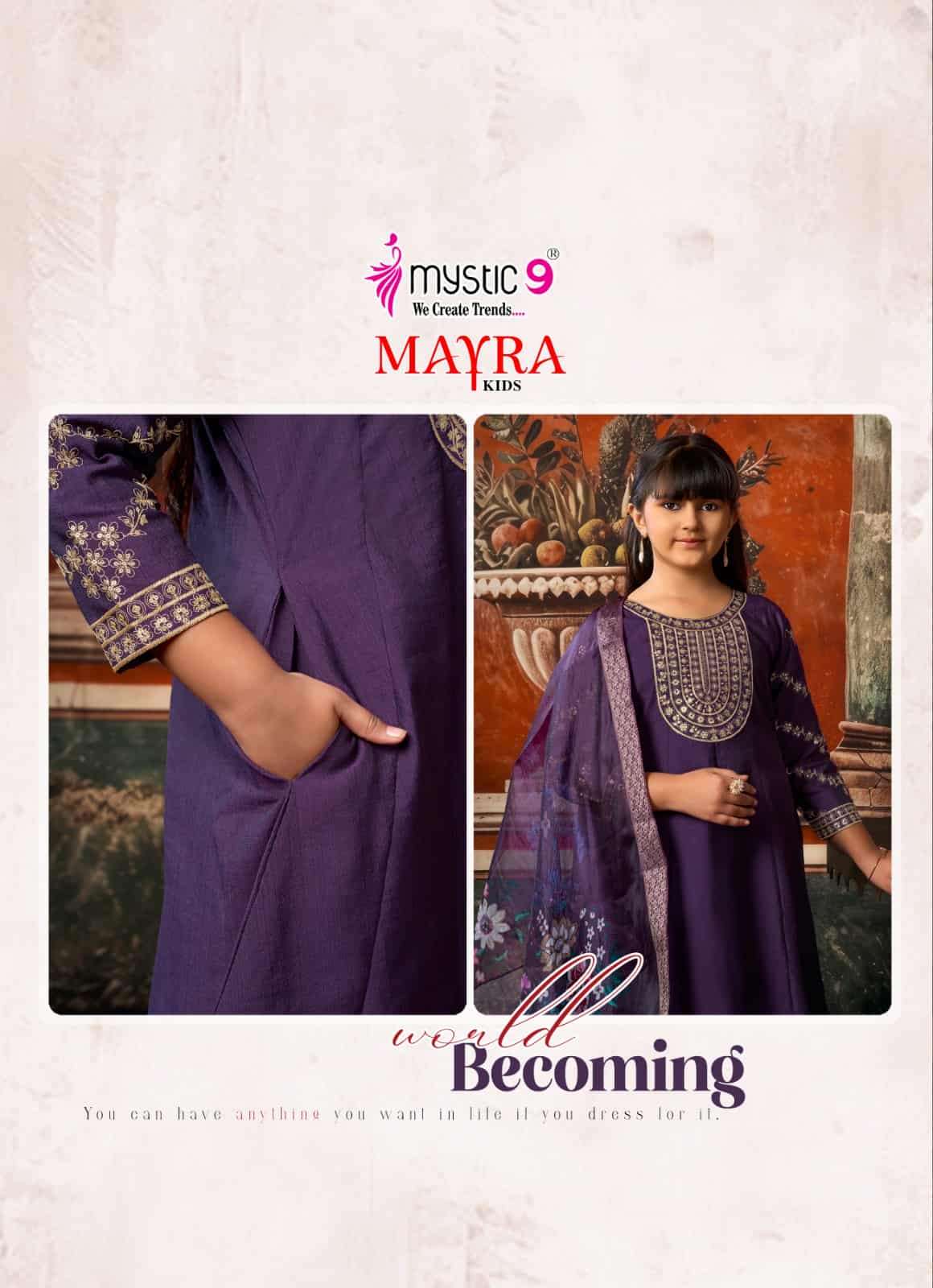 Mystic 9 Mayra Kids Vol 1 Readymade Girls Ethnic Wear