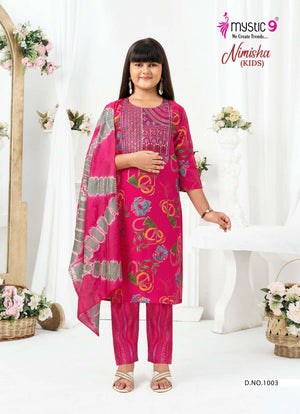 Mystic 9 Nimisha Kids Vol 1 Readymade Kids Wear 3 Piece Suit - Amrah Wholesale