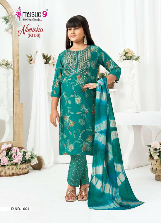Mystic 9 Nimisha Kids Vol 1 Readymade Kids Wear 3 Piece Suit - Amrah Wholesale
