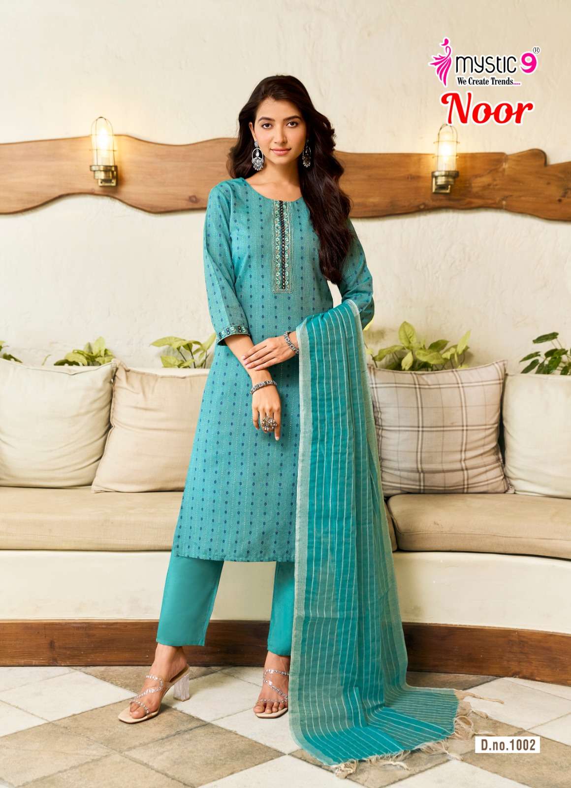 Mystic 9 Noor Vol 1 Handloom Cotton Salwar Suit Set