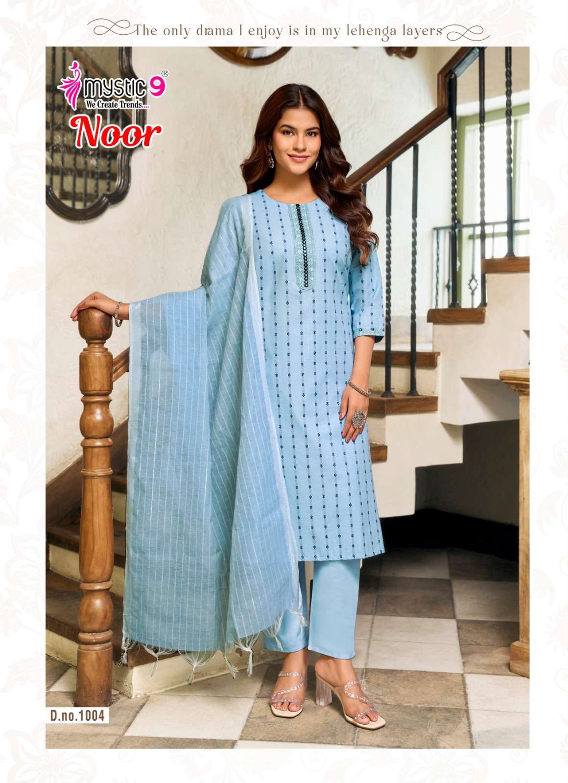 Mystic 9 Noor Vol 1 Handloom Cotton Salwar Suit Set - Amrah Wholesale